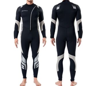 Men's Black and White Wetsuit